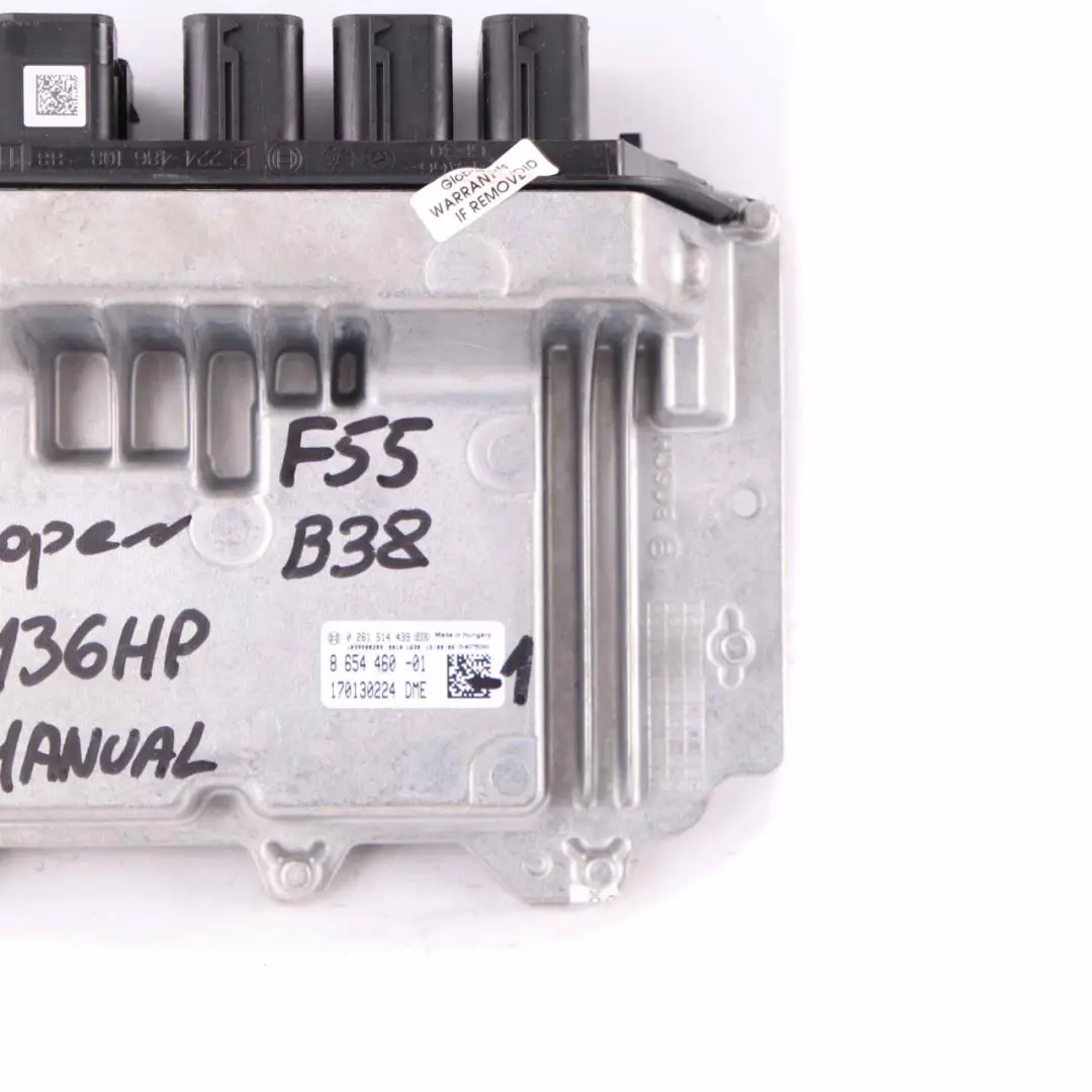 Mini Cooper F54 F55 136HP Petrol B38 Engine Control ECU DME Manual - SKU 8654460 - Part number 8654460