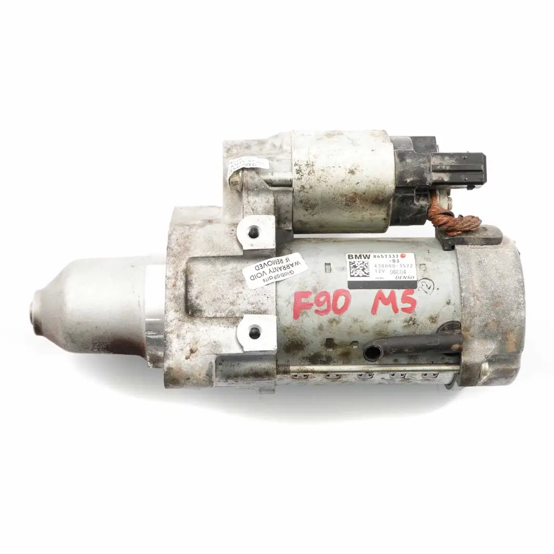 Starter Motor BMW F90 M5 G11 G30 Petrol Engine Starter Actuator DENSO to with Part number 8657337 Starter Motor BMW F90 M5 G11 G30 Petrol Engine Starter Actuator DENSO - SKU 8657337 - Part number 8657337