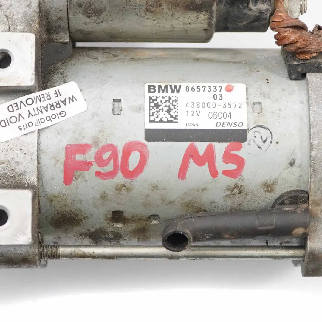 Starter Motor BMW F90 M5 G11 G30 Petrol Engine Starter Actuator DENSO to with Part number 8657337 Starter Motor BMW F90 M5 G11 G30 Petrol Engine Starter Actuator DENSO - SKU 8657337 - Part number 8657337