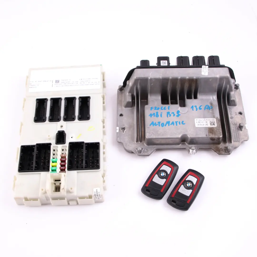 B38 136HP Engine ECU Kit DME + FEM + Keys Automatic to BMW F20 LCI 118i with Part number 8662411 BMW F20 LCI 118i B38 136HP Engine ECU Kit DME + FEM + Keys Automatic - SKU 8662411-1 - Part number 8662411