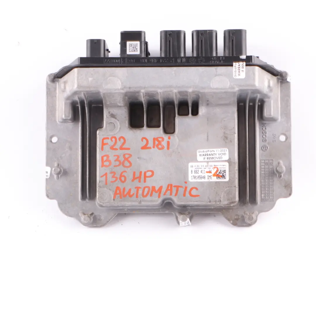 BMW F20 LCI 118i B38 136HP Engine ECU Kit DME + FEM + Key Automatic - SKU 8662411-2 - Part number 8662411
