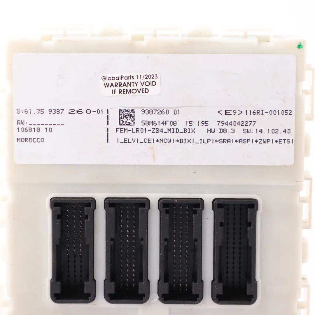 B38 136HP Engine ECU Kit DME + FEM + Keys Automatic to BMW F20 LCI 118i with Part number 8662411 BMW F20 LCI 118i B38 136HP Engine ECU Kit DME + FEM + Keys Automatic - SKU 8662411-3 - Part number 8662411