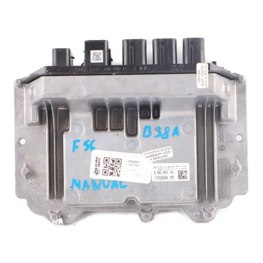 B38 136HP Petrol Engine ECU Module DME Manual to Mini Cooper F54 F55 F60 with Part number 8662843 Mini Cooper F54 F55 F60 B38 136HP Petrol Engine ECU Module DME Manual - SKU 8662843 - Part number 8662843