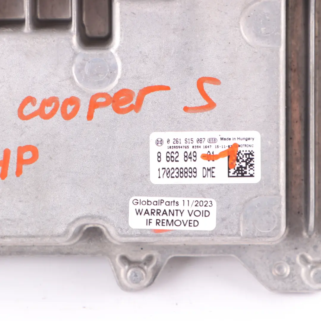 192HP Gasolina Kit ECU Motor DME BDC Llave para Mini Cooper S F55 F56 B48 con número de pieza 8662849 Mini Cooper S F55 F56 B48 192HP Gasolina Kit ECU Motor DME BDC Llave - SKU 8662849-1 - Número de pieza 8662849