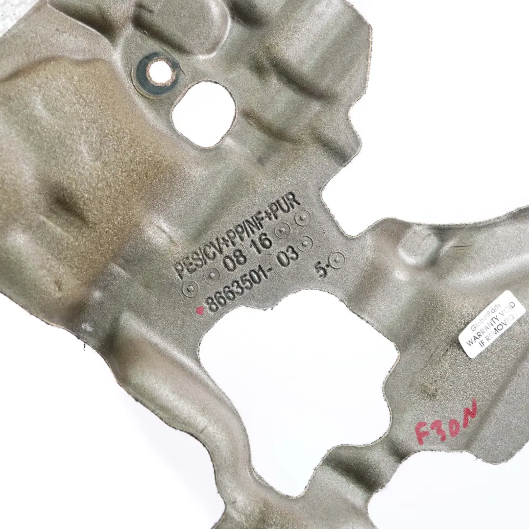BMW F20 F21 F22 F30 F31 F32 LCI B48 Moteur Revetement Acoustique Arriere - SKU 8663501 - Numéro de pièce 8663501