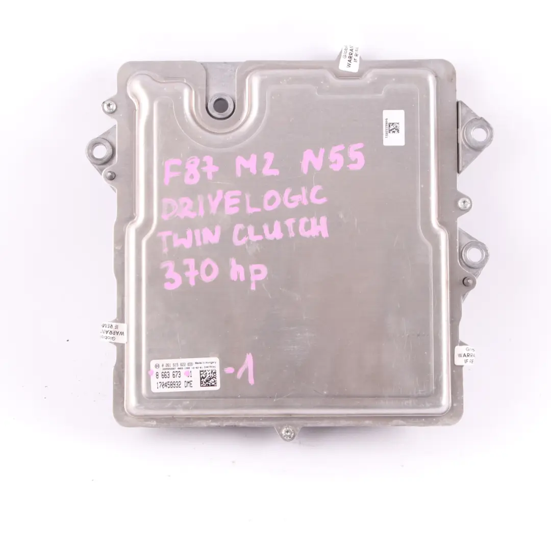 370HP N55 Engine Control ECU Kit DME + FEM + Keys Twin Clutch to BMW F87 M2 with Part number 8663673 BMW F87 M2 370HP N55 Engine Control ECU Kit DME + FEM + Keys Twin Clutch - SKU 8663673-1 - Part number 8663673
