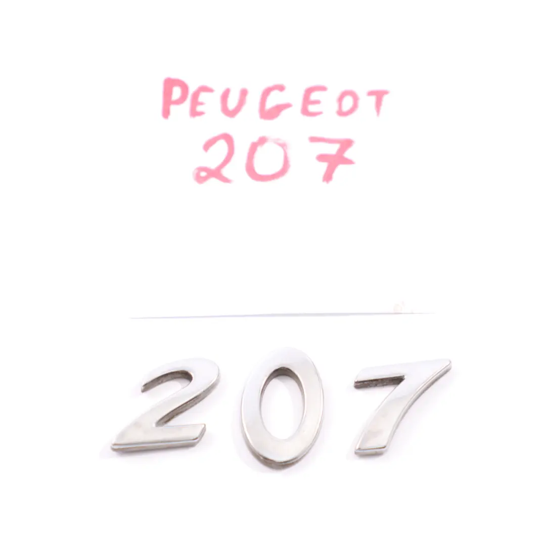 Peugeot 207 Emblemat Znaczek Klapy Tył - SKU 8665PV - Numer Części 8665PV