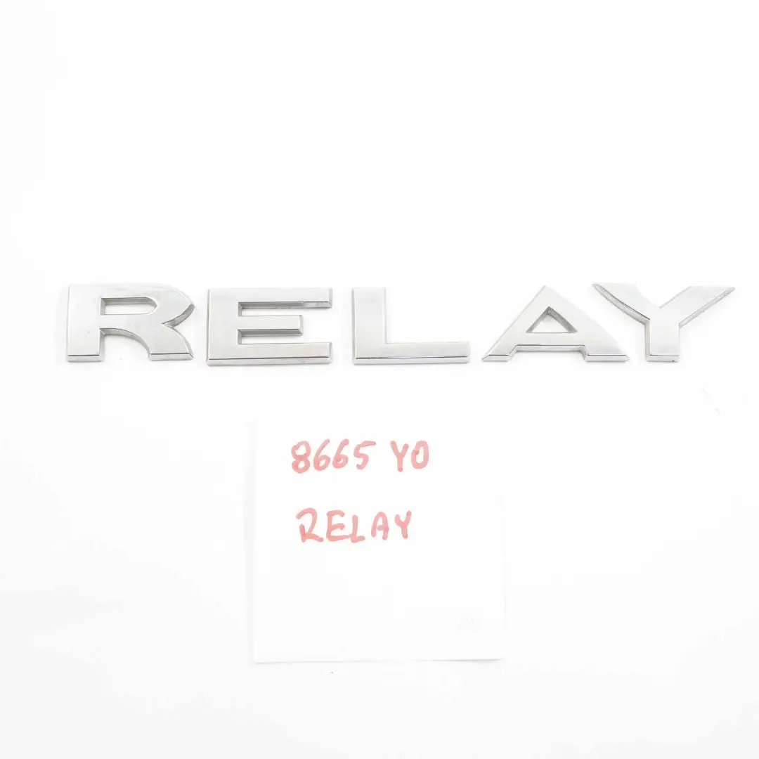  Citroen Relay Rear Door Trunk Tailgate Emblem Lettering Adhered Relay - SKU 8665Y0 - Part number 8665Y0