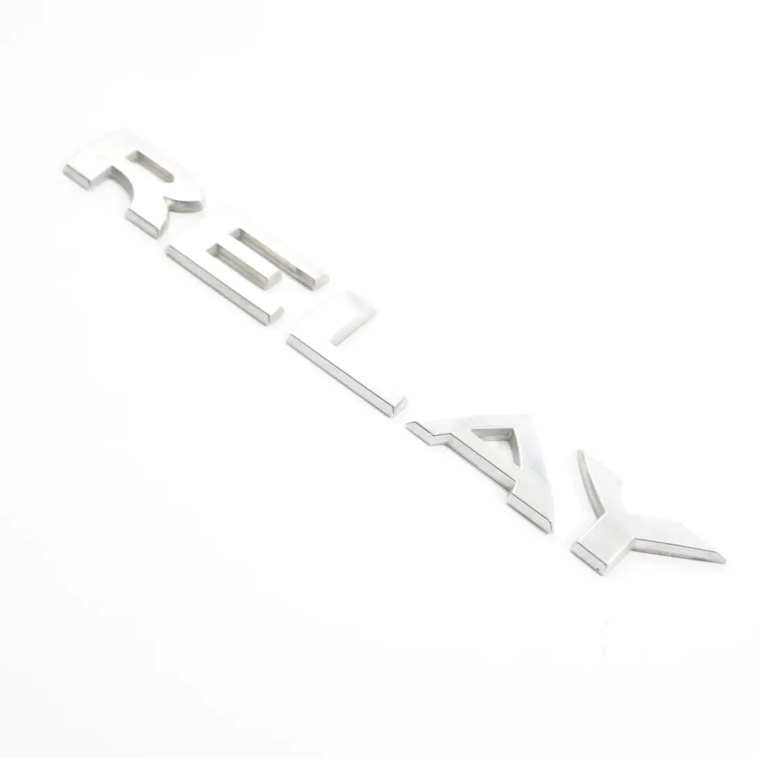 Citroen Relay Rear Door Trunk Tailgate Emblem Lettering Adhered Relay to with Part number 8665Y0 Citroen Relay Rear Door Trunk Tailgate Emblem Lettering Adhered Relay - SKU 8665Y0 - Part number 8665Y0