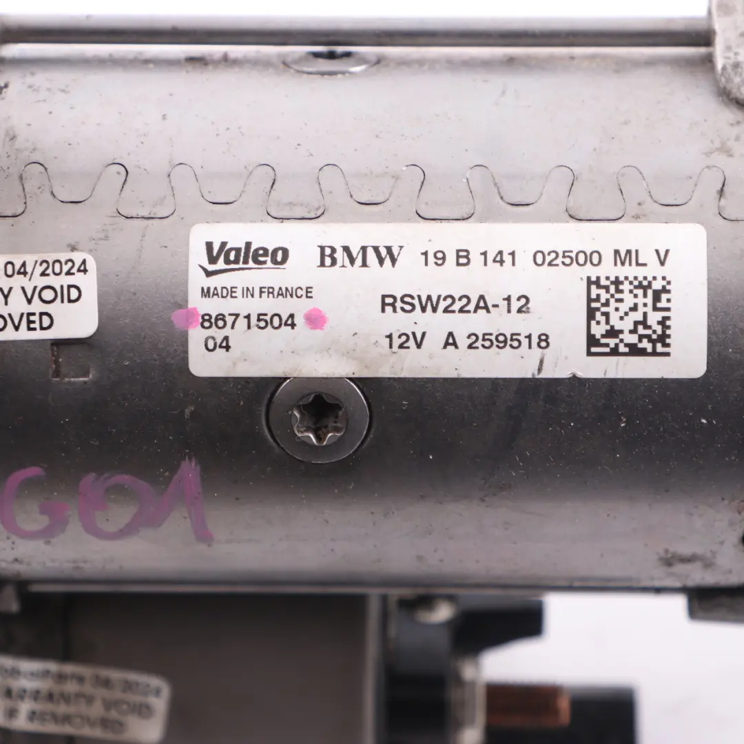 Rozrusznik Valeo do BMW G20 G21 G30 G31 G01 o numerze 8671504 BMW G20 G21 G30 G31 G01 Rozrusznik Valeo - SKU 8671504 - Numer Części 8671504