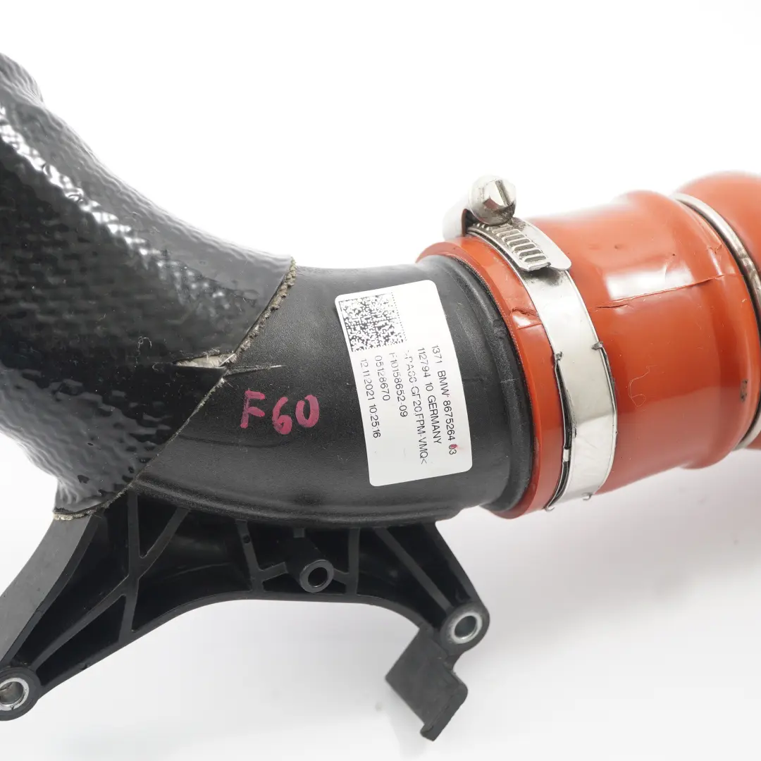 B48E Tubo di aspirazione aria intercooler per BMW F40 Mini F54 LCI F60 con numero di parte 8675264 BMW F40 Mini F54 LCI F60 B48E Tubo di aspirazione aria intercooler - SKU 8675264 - Numero di parte 8675264