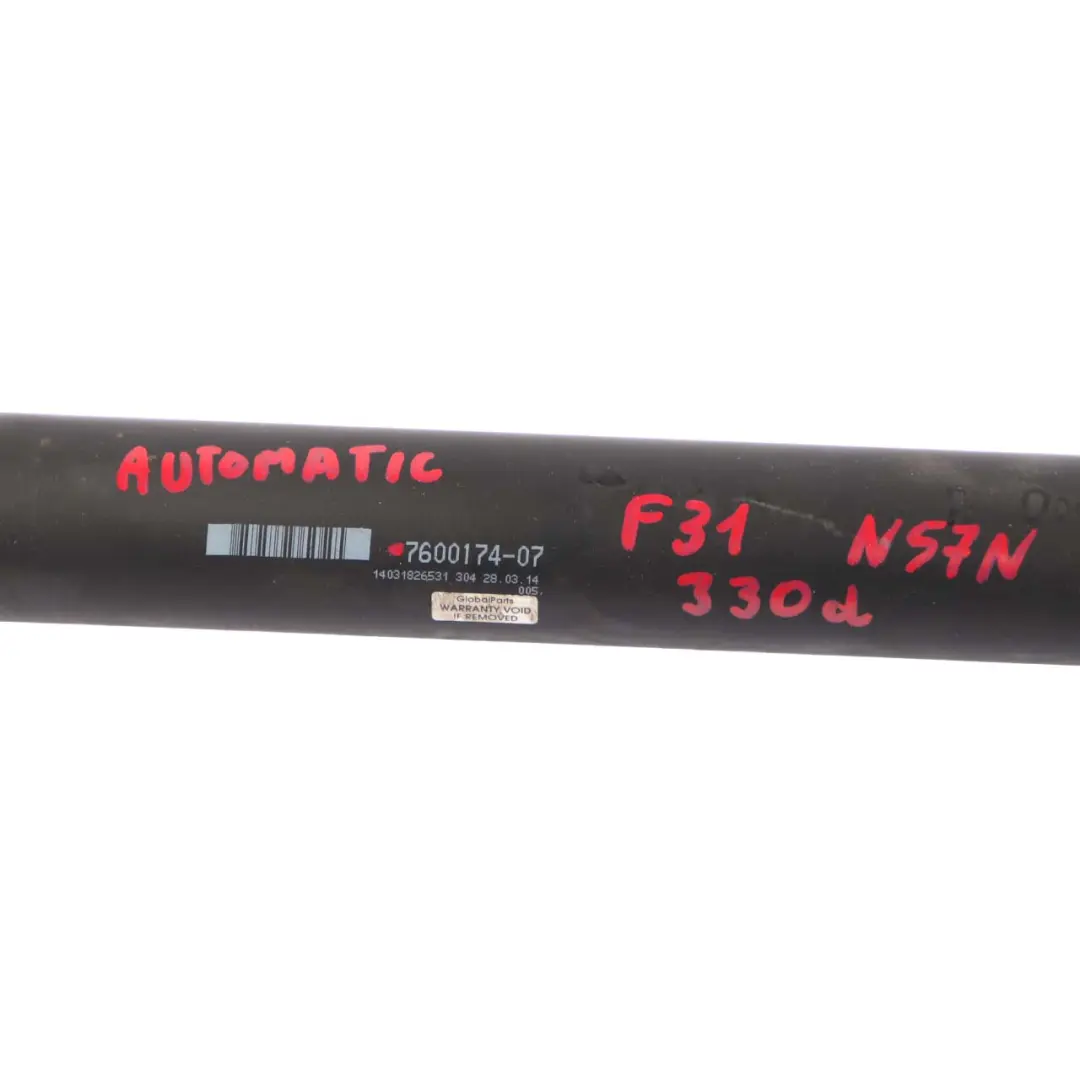 BMW F30 F31 F32 330d 430d N57N Eje de transmisión automática Propshaft 7600174 - SKU 8678453 - Número de pieza 8678453