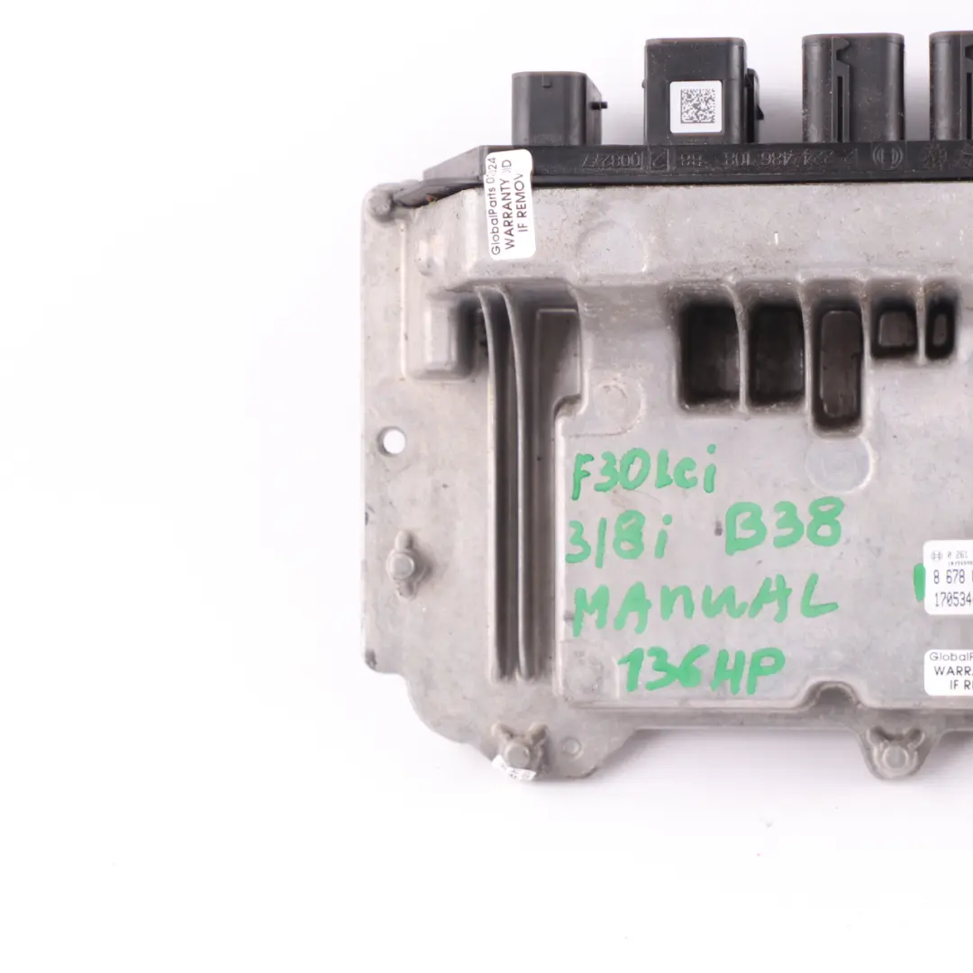 B38 136HP Engine Control Unit ECU DME Manual to BMW F20 118i F30 318i LCI with Part number 8678863 BMW F20 118i F30 318i LCI B38 136HP Engine Control Unit ECU DME Manual - SKU 8678863 - Part number 8678863