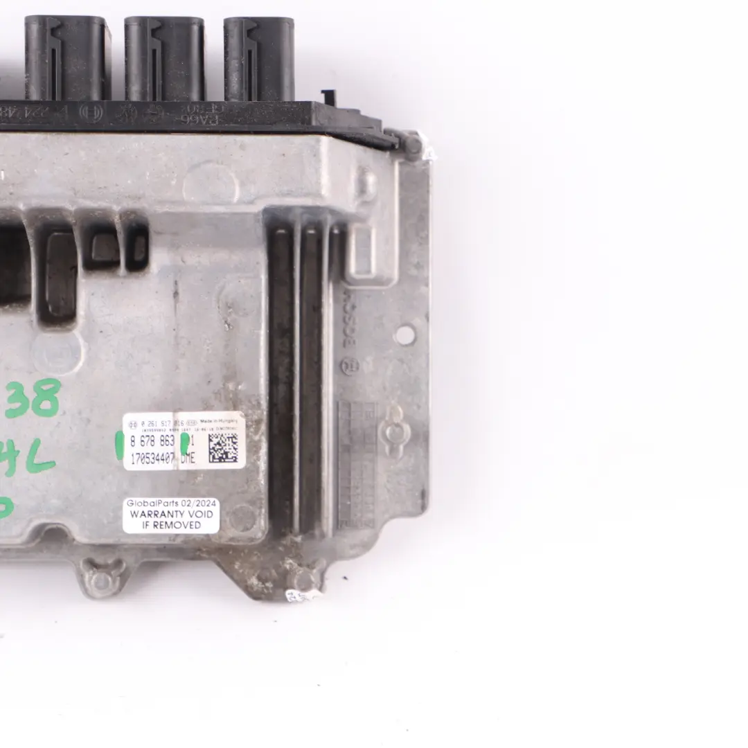 B38 136HP Engine Control Unit ECU DME Manual to BMW F20 118i F30 318i LCI with Part number 8678863 BMW F20 118i F30 318i LCI B38 136HP Engine Control Unit ECU DME Manual - SKU 8678863 - Part number 8678863