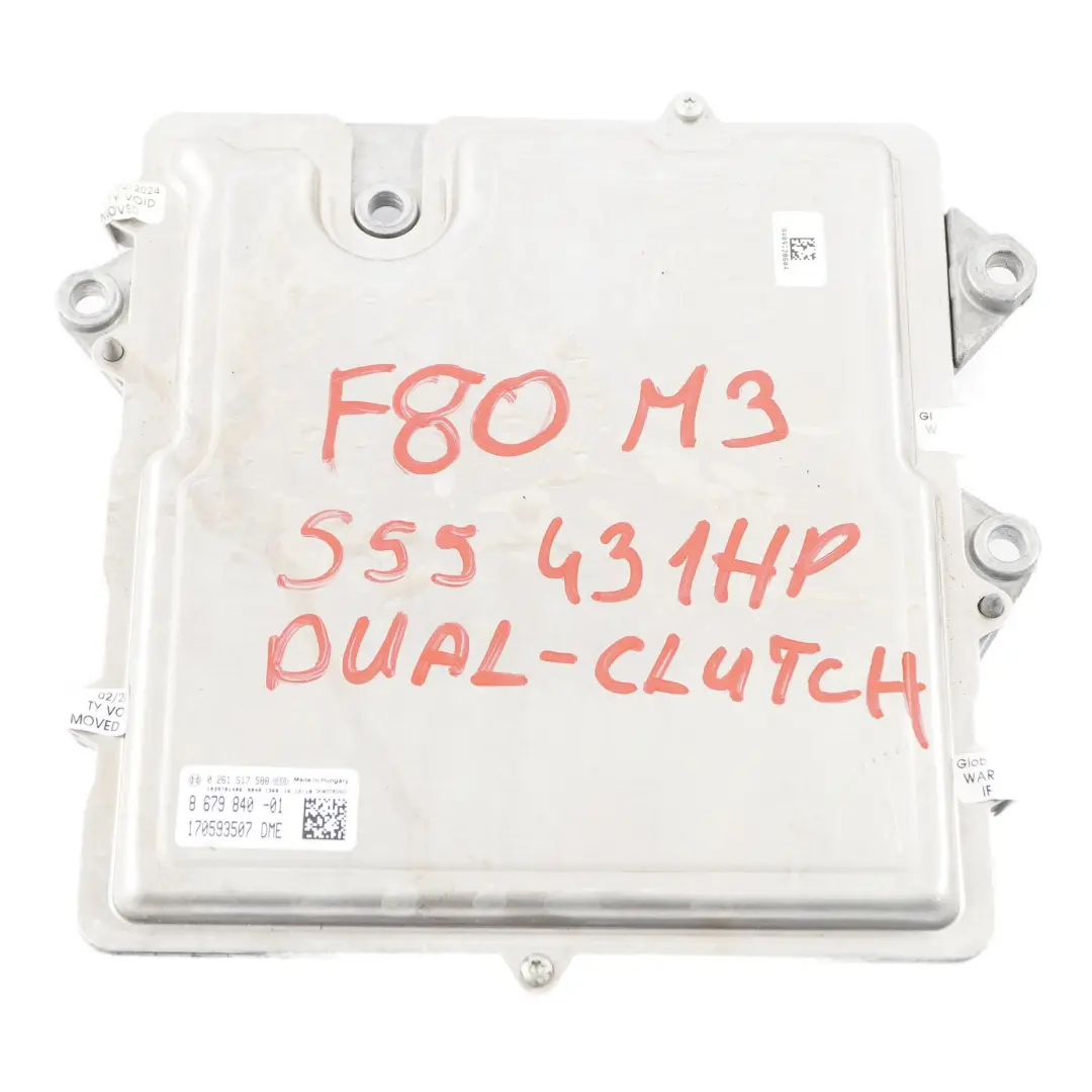 431HP Modulo Unità Motore ECU DME Doppia Frizione per BMW F80 M3 F82 F83 M4 con numero di parte 8679840 BMW F80 M3 F82 F83 M4 431HP Modulo Unità Motore ECU DME Doppia Frizione - SKU 8679840 - Numero di parte 8679840