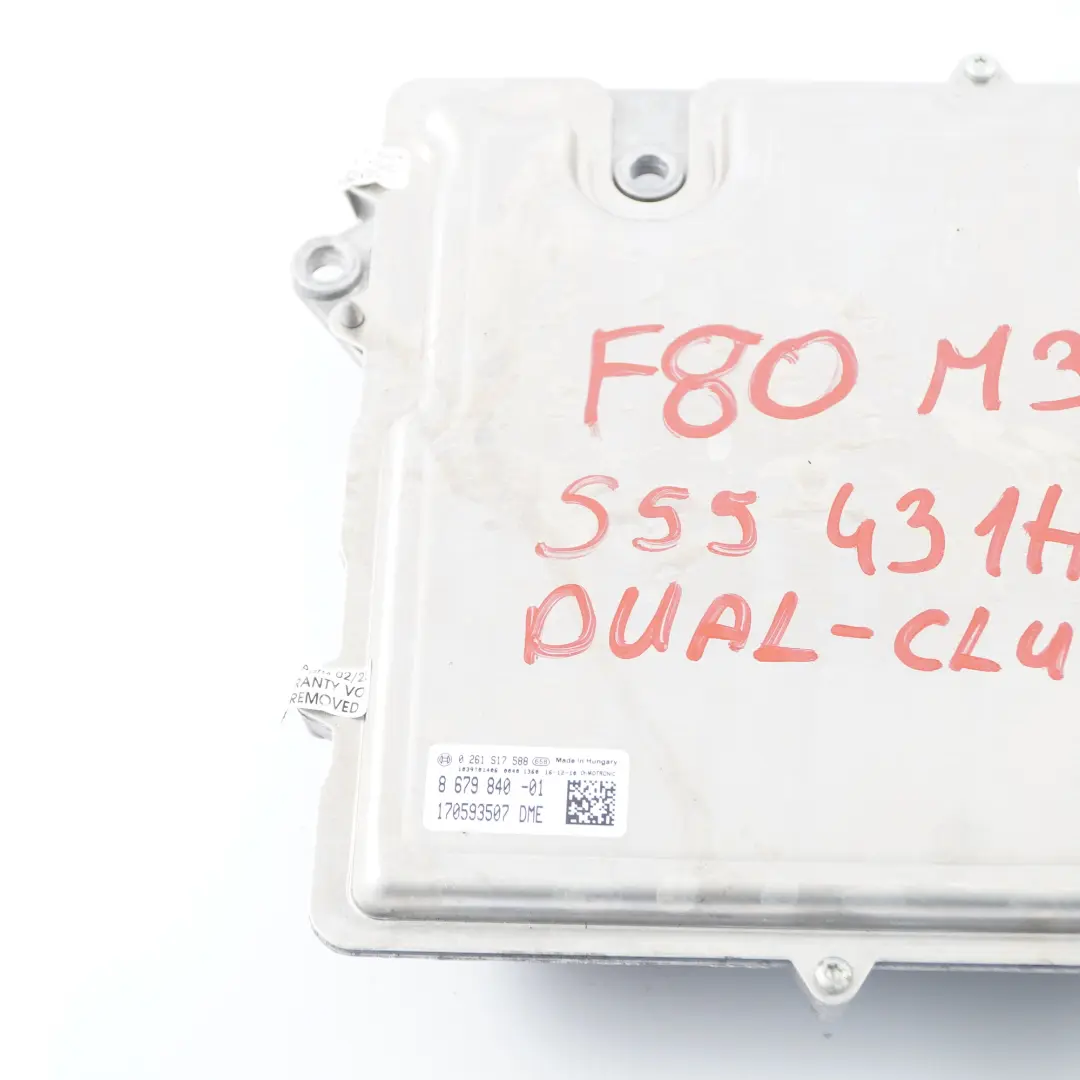 431HP Modulo Unità Motore ECU DME Doppia Frizione per BMW F80 M3 F82 F83 M4 con numero di parte 8679840 BMW F80 M3 F82 F83 M4 431HP Modulo Unità Motore ECU DME Doppia Frizione - SKU 8679840 - Numero di parte 8679840