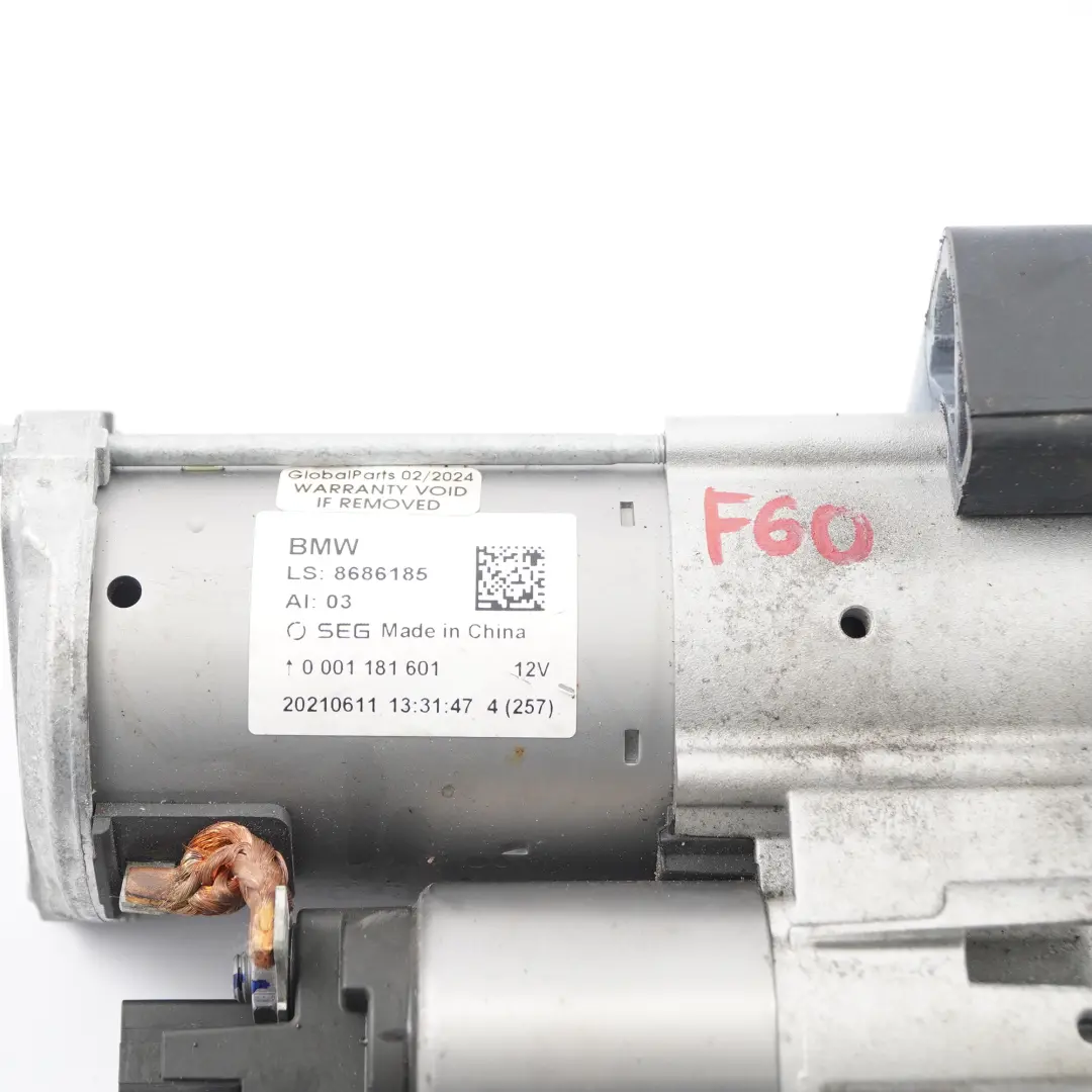 BMW F40 X1 F48 Mini Countryman F60 Motor Anlasser 12V - SKU 8686185 - Teilenummer 8686185