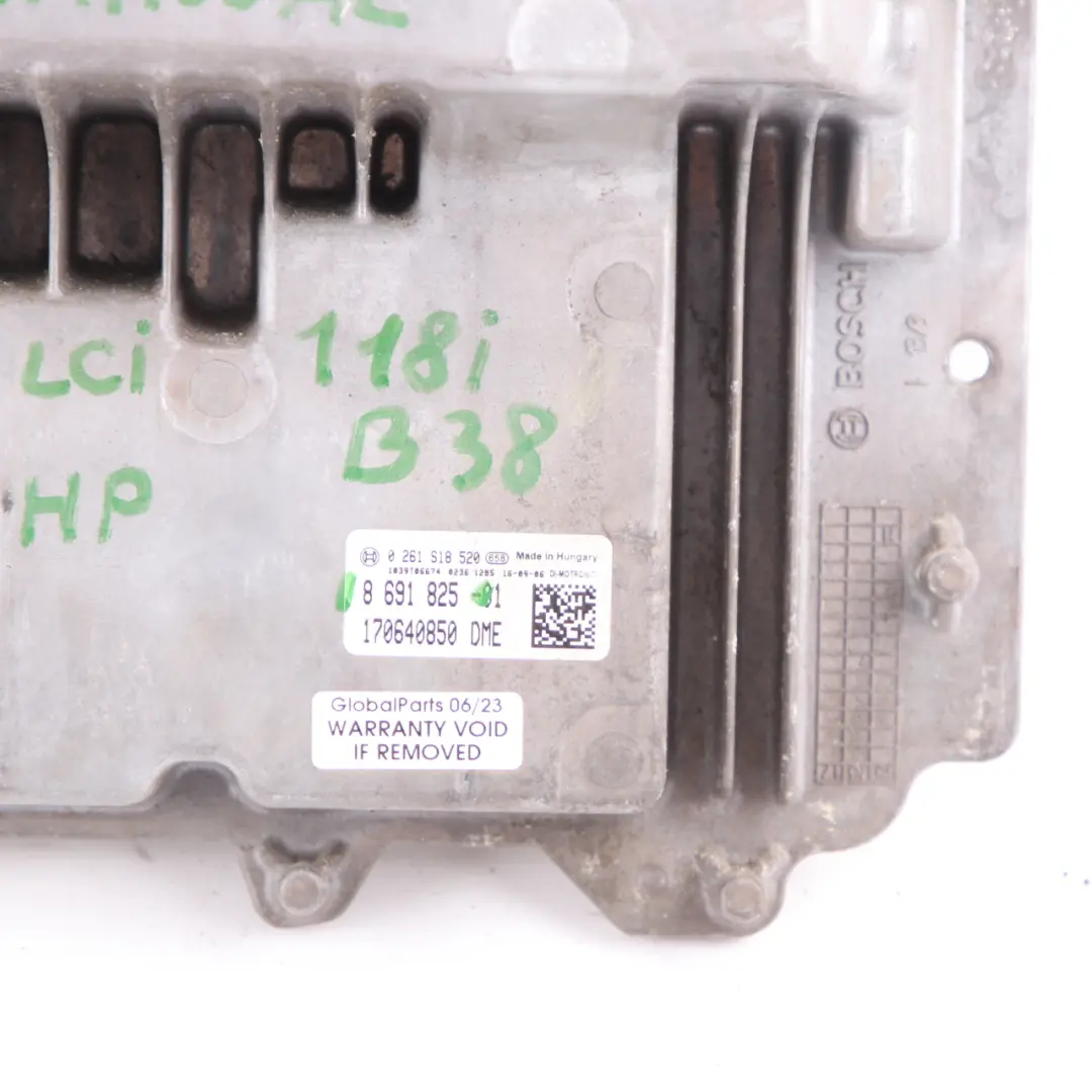 B38 136HP Petrol Engine Control Unit ECU DME Manual to BMW F20 LCI 118i with Part number 8691825 BMW F20 LCI 118i B38 136HP Petrol Engine Control Unit ECU DME Manual - SKU 8691825 - Part number 8691825