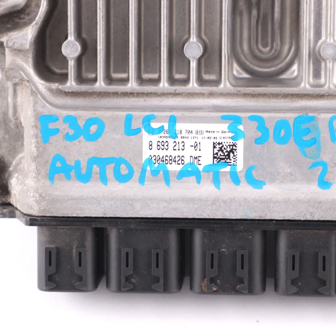 B48X Motorsteuergerät ECU DME FEM Schlüssel Automatik für BMW F30 LCI 330e mit Teilenummer 8693213 BMW F30 LCI 330e B48X Motorsteuergerät ECU DME FEM Schlüssel Automatik - SKU 8693213-1 - Teilenummer 8693213