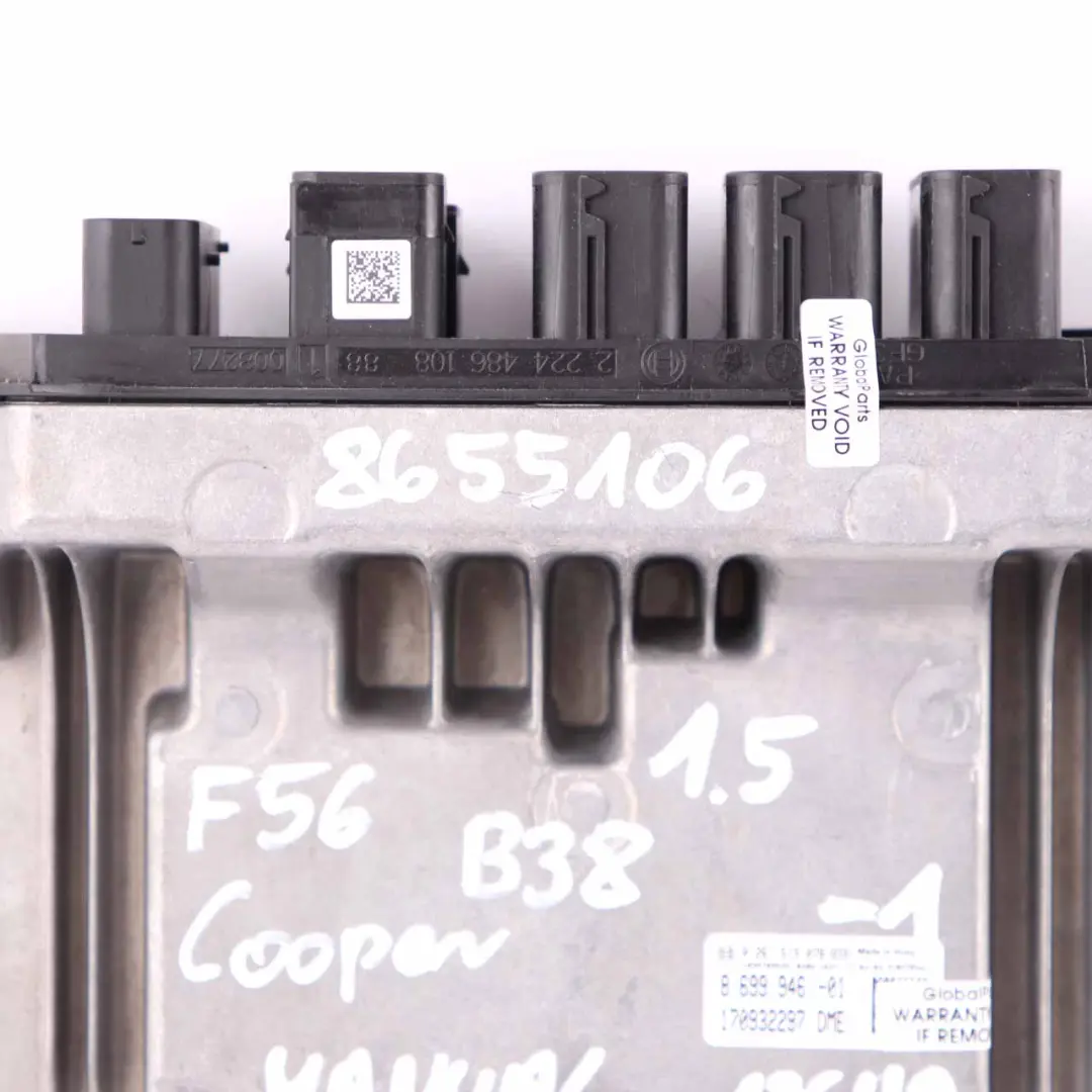 B38 1.5 136HP Petrol Engine Control ECU DME to Mini Cooper F56 with Part number 8699946 Mini Cooper F56 B38 1.5 136HP Petrol Engine Control ECU DME - SKU 8699946 - Part number 8699946