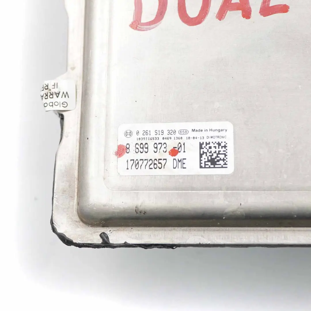 S55 450 HP Engine Control Unit ECU DME Dual Clutch to BMW F80 M3 F82 M4 with Part number 8699973 BMW F80 M3 F82 M4 S55 450 HP Engine Control Unit ECU DME Dual Clutch - SKU 8699973 - Part number 8699973