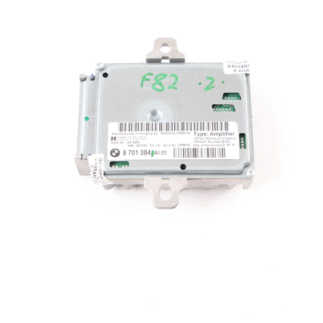 Control Unit Module Active Sound Design Amplifier to BMW F80 M3 F82 M4 with Part number 8701084 BMW F80 M3 F82 M4 Control Unit Module Active Sound Design Amplifier - SKU 8701084 - Part number 8701084
