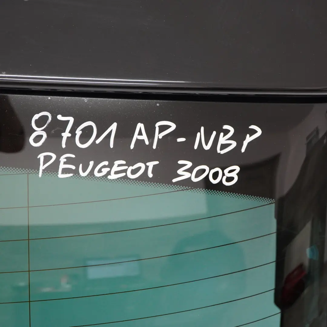 Trunk Lid Peugeot 3008 T84 Mk1 Boot Lid Tailgate Panel Nero Black Pearl - KTV to with Part number 8701AP Trunk Lid Peugeot 3008 T84 Mk1 Boot Lid Tailgate Panel Nero Black Pearl - KTV - SKU 8701AP-NBP - Part number 8701AP