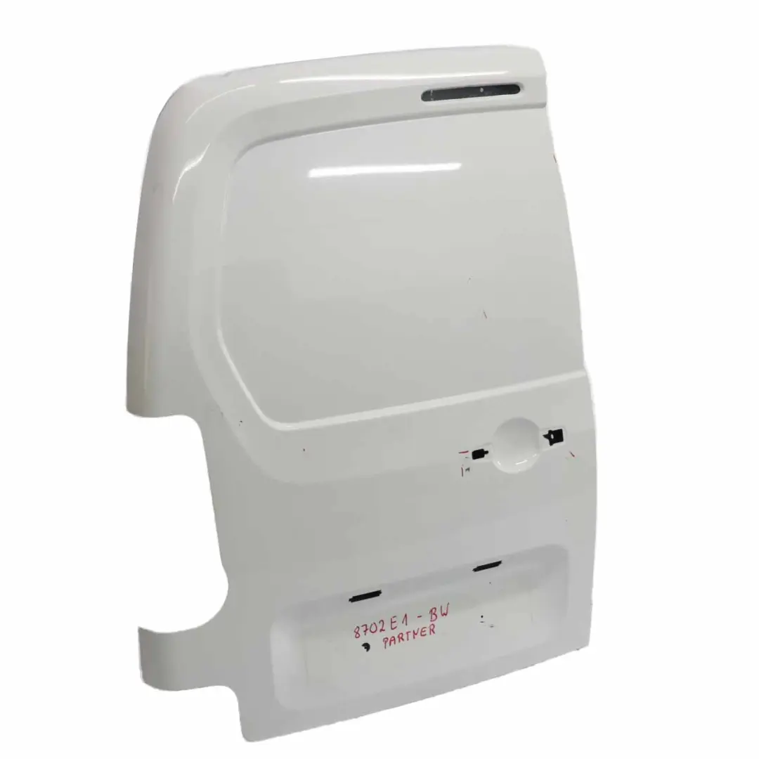 Peugeot Partner Hintertür links Kofferraumklappe Heckklappe Banquise Weiß - EWP - SKU 8702E1-BW - Teilenummer 8702E1