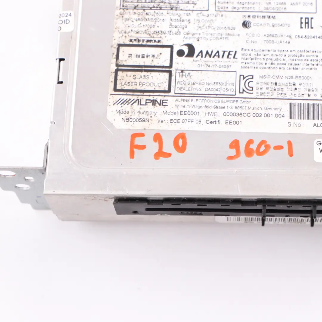 Radio Stereo Basic Navigation Sat Nav Head Unit to BMW F20 F21 F30 F31 LCI with Part number 8705960 BMW F20 F21 F30 F31 LCI Radio Stereo Basic Navigation Sat Nav Head Unit - SKU 8705960-1 - Part number 8705960