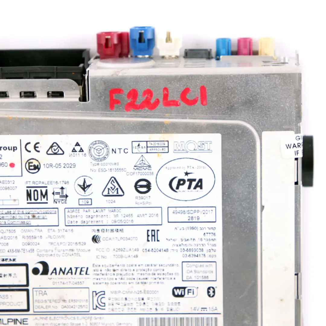  Unidad Principal Navegación BMW F20 F21 F30 F31 LCI Radio Por Satélite - SKU 8705960 - Número de pieza 8705960