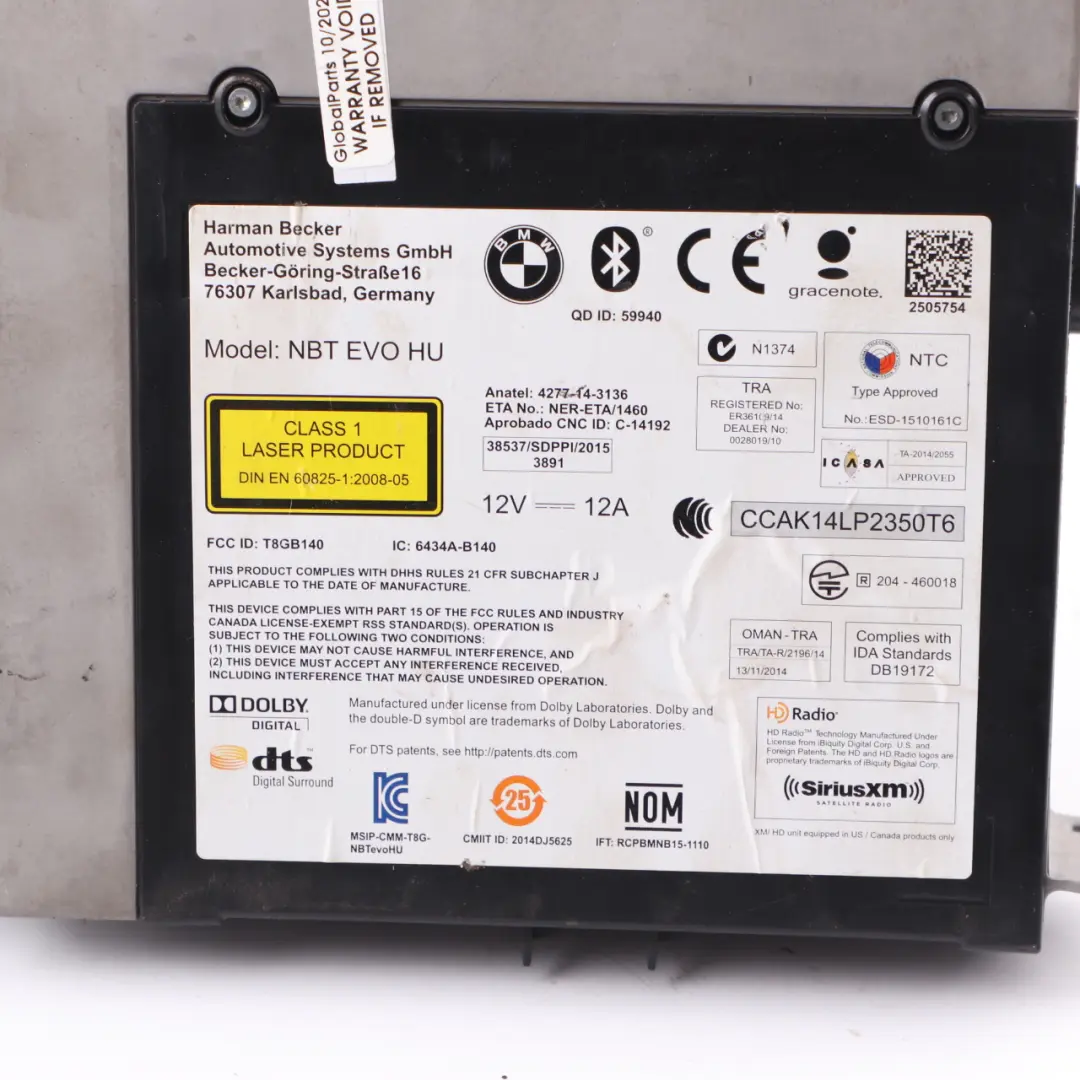 Radioodtwarzacz Sat Nav High 2 do BMW F20 F21 F30 F31 LCI G30 G31 G11 o numerze 8708259 BMW F20 F21 F30 F31 LCI G30 G31 G11 Radioodtwarzacz Sat Nav High 2 - SKU 8708259 - Numer Części 8708259