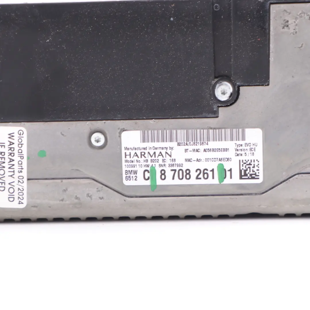 Head Unit BMW i3 I01 LCI Mini F54 F60 Sat Nav DAB High Control Module to with Part number 8708261 Head Unit BMW i3 I01 LCI Mini F54 F60 Sat Nav DAB High Control Module - SKU 8708261 - Part number 8708261