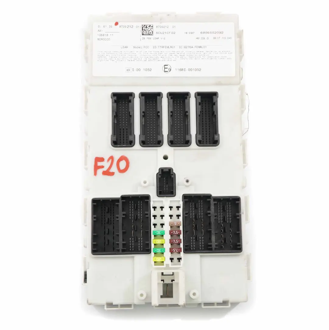 Modulo di controllo corpo BMW F20 F30 F31 BCM Unità FEM Lear V12 ECU per con numero di parte 8709212 Modulo di controllo corpo BMW F20 F30 F31 BCM Unità FEM Lear V12 ECU - SKU 8709212 - Numero di parte 8709212