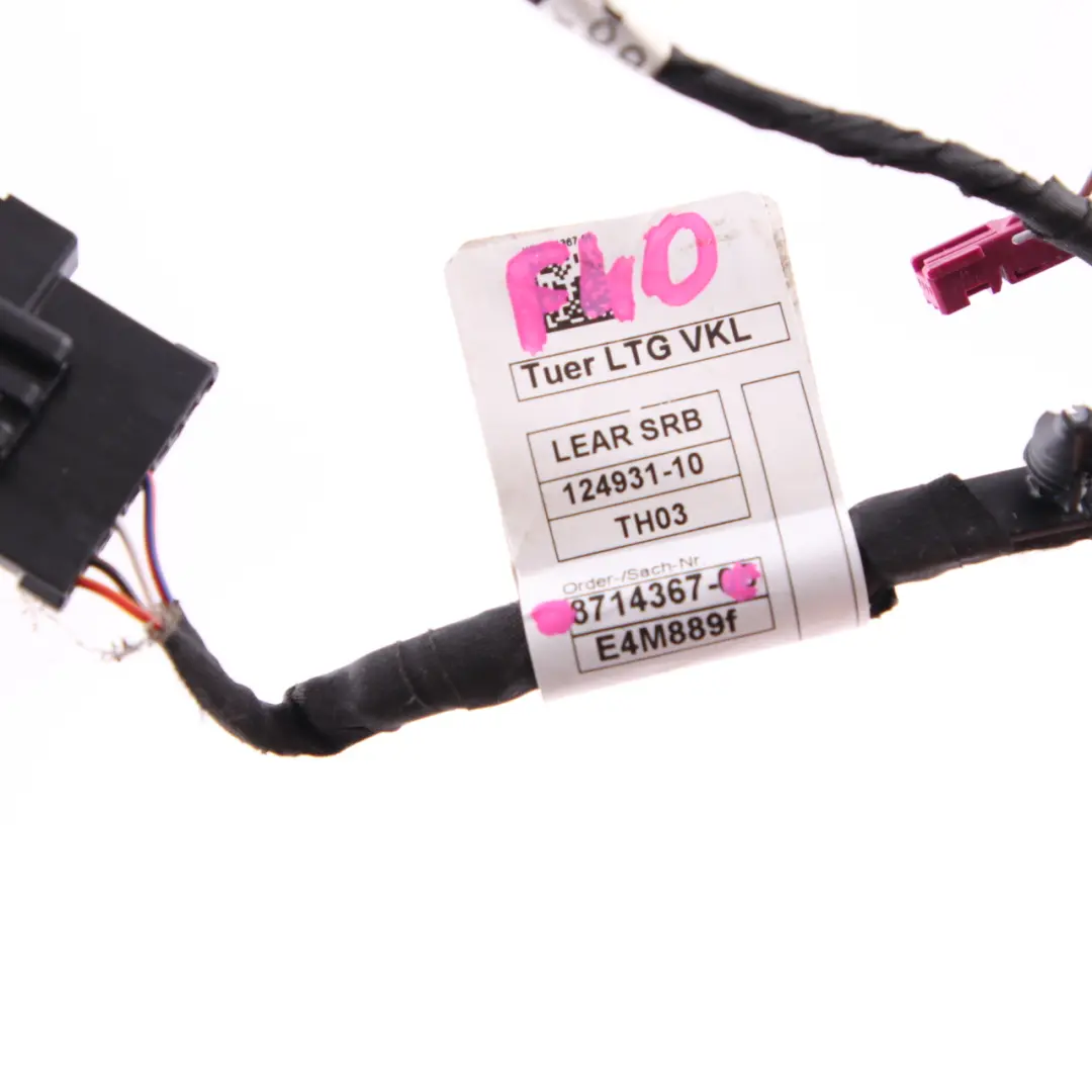 Door Wiring Harness BMW F40 Rear Left Right Door N/O/S Wiring Loom to with Part number 8714367 Door Wiring Harness BMW F40 Rear Left Right Door N/O/S Wiring Loom - SKU 8714367 - Part number 8714367