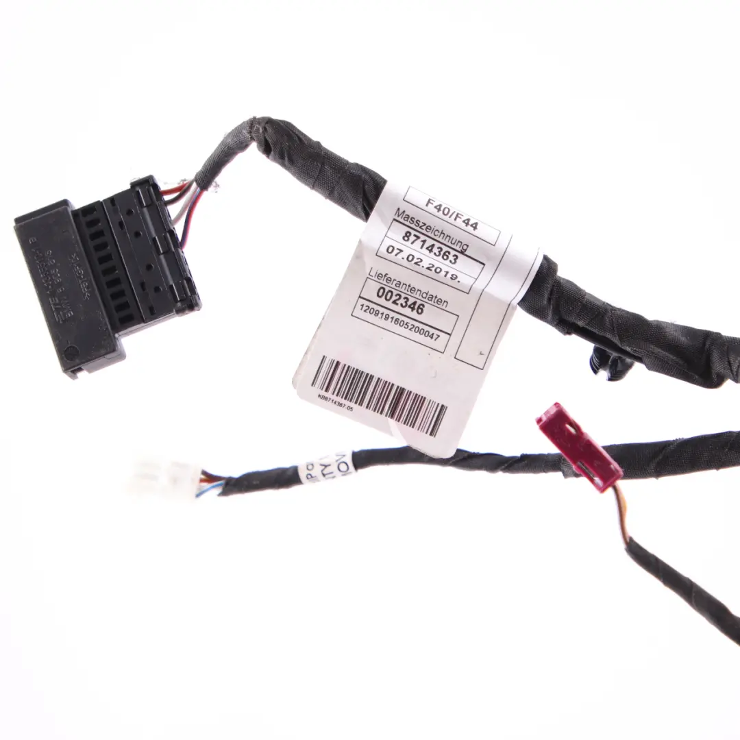 Door Wiring Harness BMW F40 Rear Left Right Door N/O/S Wiring Loom to with Part number 8714367 Door Wiring Harness BMW F40 Rear Left Right Door N/O/S Wiring Loom - SKU 8714367 - Part number 8714367