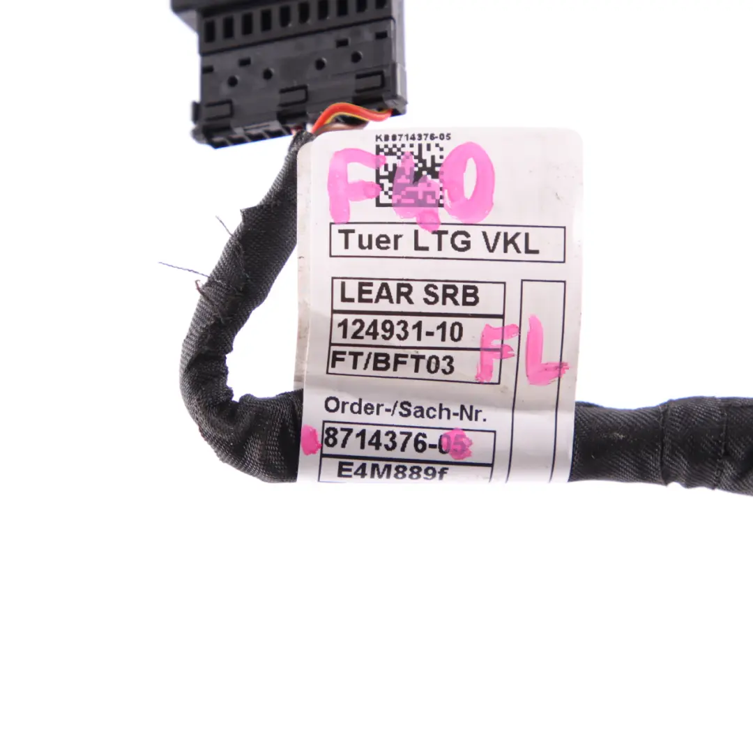 BMW F40 Door Wiring Cable Harness Loom Front Left N/S Passenger Side - SKU 8714376 - Part number 8714376