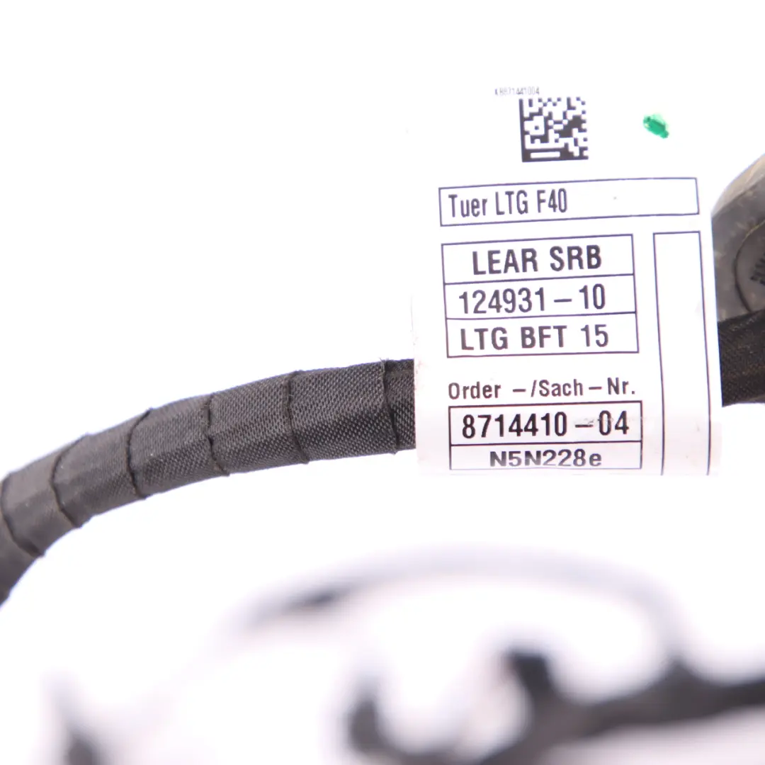 Door Wiring BMW F40 Cable Harness Loom Front Left N/S Passenger Side 8714410 to with Part number 8714411 Door Wiring BMW F40 Cable Harness Loom Front Left N/S Passenger Side 8714410 - SKU 8714411 - Part number 8714411