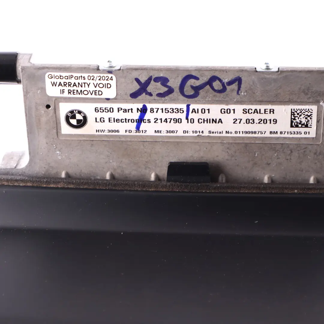 BMW X3 G01 Dashboard Monitor Nav Onboard Central Display Screen 10,25" - SKU 8715335 - Part number 8715335