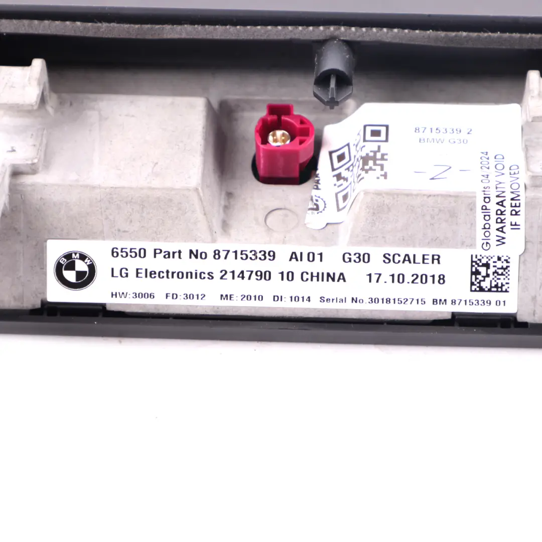 Dashboard Monitor BMW G30 G31 Onboard Central Display Screen 10,25" to with Part number 8715339 Dashboard Monitor BMW G30 G31 Onboard Central Display Screen 10,25" - SKU 8715339-2 - Part number 8715339
