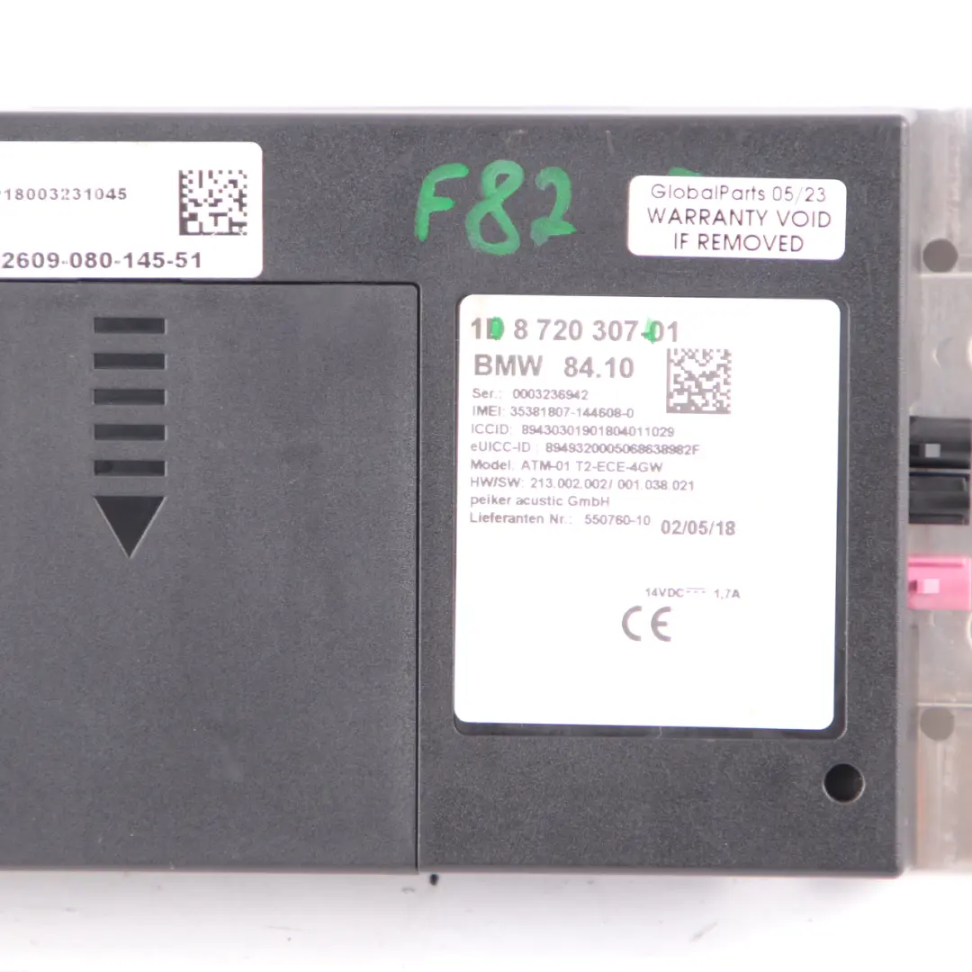  Telematics Module BMW F10 F20 F30 F82 Bluetooth Communications Control - SKU 8720307 - Part number 8720307