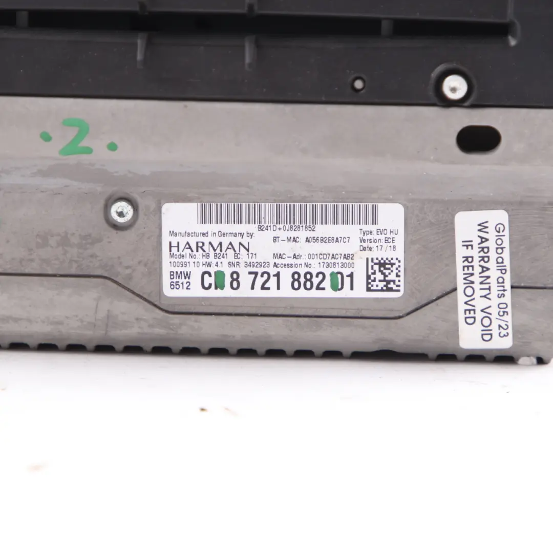 Head Unit Media DAB Navigation Professional to BMW F20 F21 F22 F30 F31 LCI with Part number 8721882 BMW F20 F21 F22 F30 F31 LCI Head Unit Media DAB Navigation Professional - SKU 8721882 - Part number 8721882