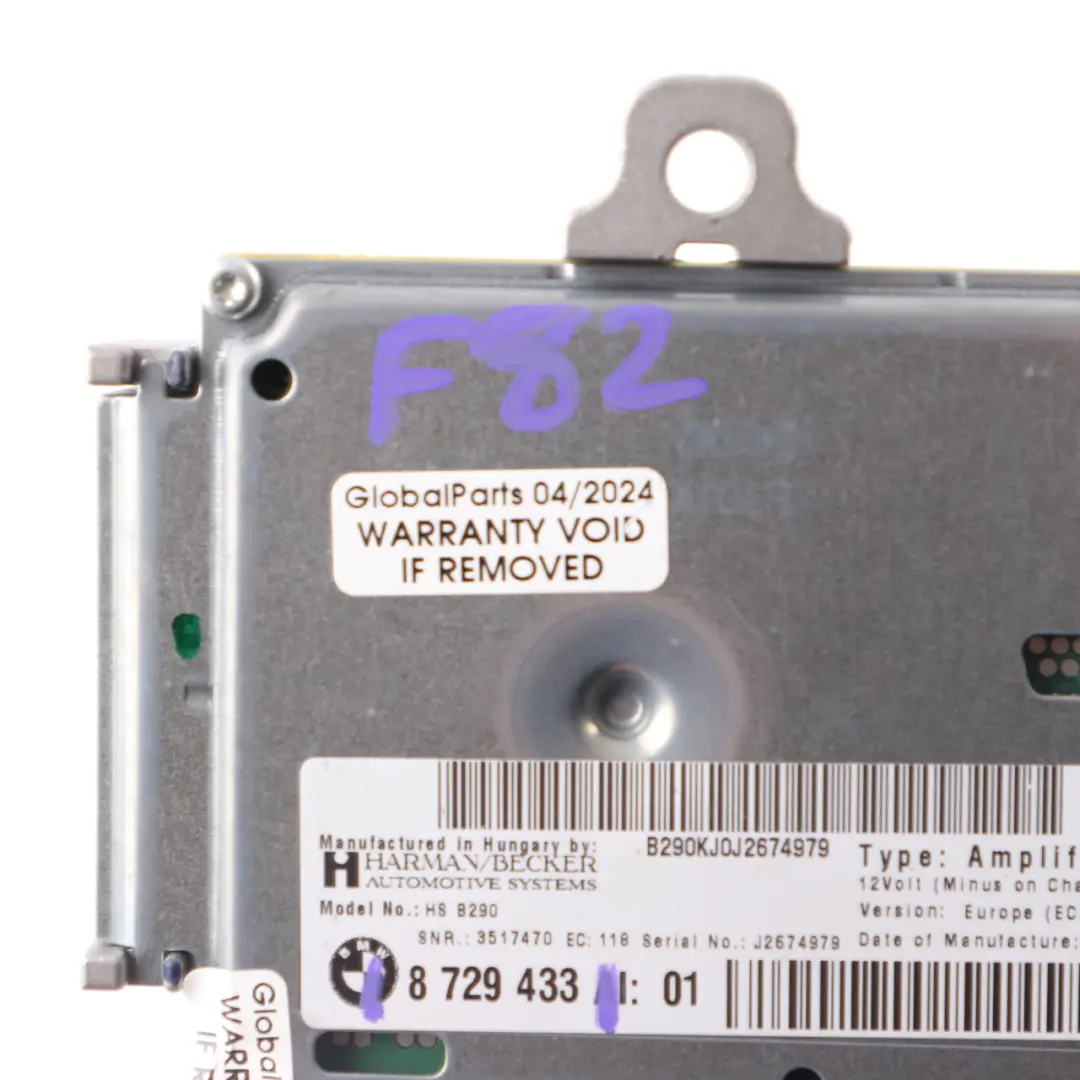  Amplificador BMW F82 F87 F80 F83 Active Sound Design Unidad De Control - SKU 8729433 - Número de pieza 8729433