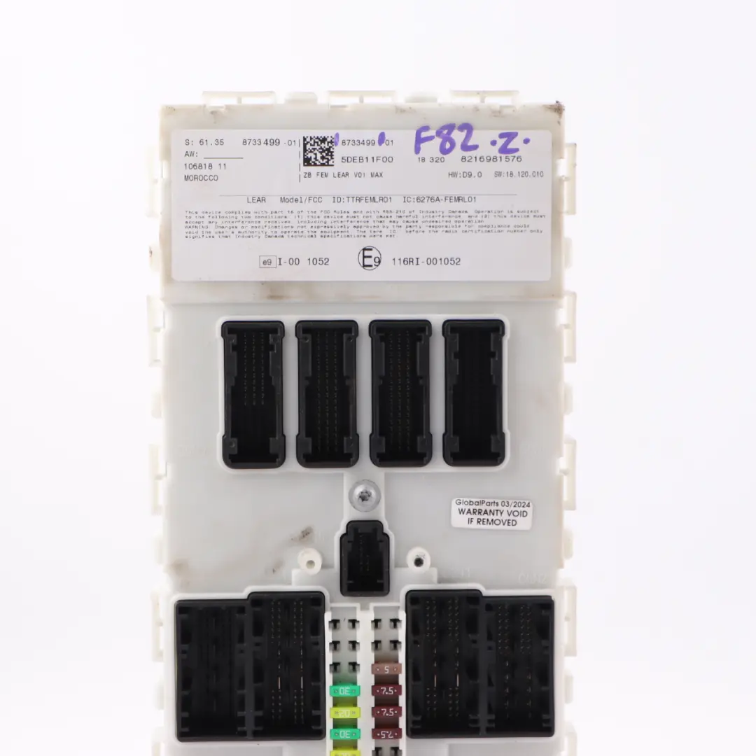 Módulo Unidad De Control FEM 9383178 para BMW F20 F21 F22 F30 F31 F32 F36 con número de pieza 8733499 BMW F20 F21 F22 F30 F31 F32 F36 Módulo Unidad De Control FEM 9383178 - SKU 8733499 - Número de pieza 8733499