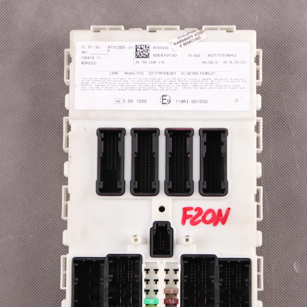 FEM Module BMW F20 F21 F22 F30 F32 ECU Control Unit Fuse Box to with Part number 8733505 FEM Module BMW F20 F21 F22 F30 F32 ECU Control Unit Fuse Box - SKU 8733505 - Part number 8733505