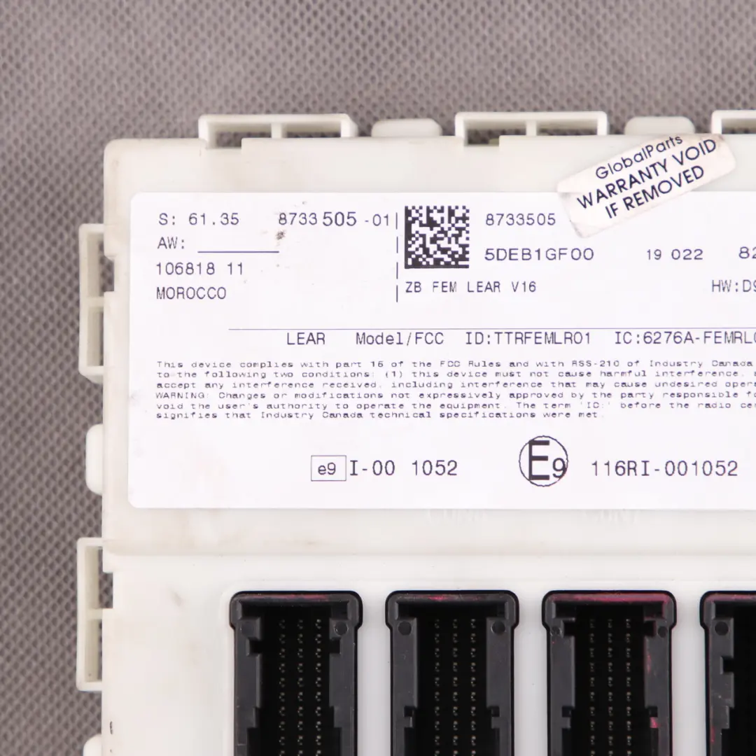 FEM Module BMW F20 F21 F22 F30 F32 ECU Control Unit Fuse Box to with Part number 8733505 FEM Module BMW F20 F21 F22 F30 F32 ECU Control Unit Fuse Box - SKU 8733505 - Part number 8733505