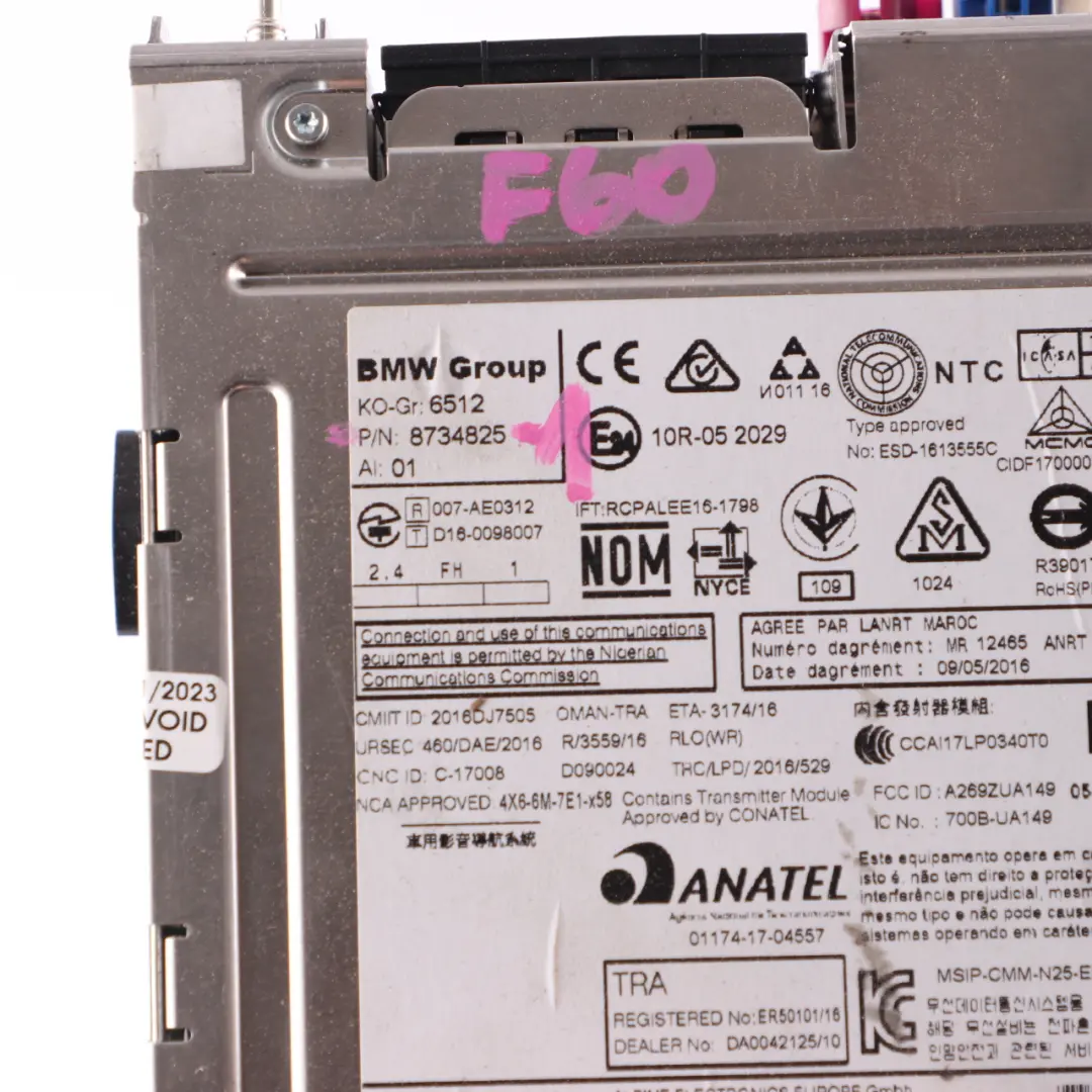 Basic Navigation Unit Mini F55 F56 F60 Countryman Sat Nav Head Unit to with Part number 8734825 Basic Navigation Unit Mini F55 F56 F60 Countryman Sat Nav Head Unit - SKU 8734825-1 - Part number 8734825