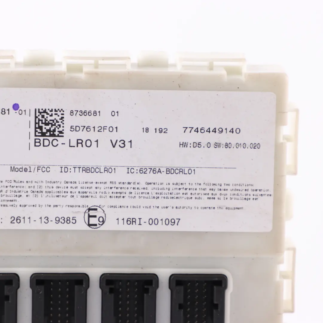 ECU Body Domain Controller BDC Module to Mini Cooper One F54 F55 F56 F60 with Part number 8736681 Mini Cooper One F54 F55 F56 F60 ECU Body Domain Controller BDC Module - SKU 8736681 - Part number 8736681