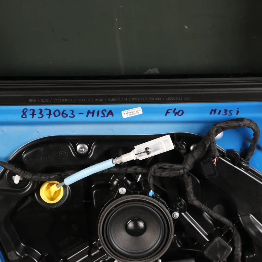 Left Door N/S Misano Blue Metallic - C1D to BMW F40 Rear with Part number 8737063 BMW F40 Rear Left Door N/S Misano Blue Metallic - C1D - SKU 8737063-MISA - Part number 8737063