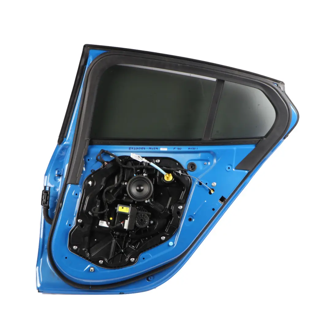 Right Door O/S Misano Blue Metallic - C1D to BMW F40 Rear with Part number 8737064 BMW F40 Rear Right Door O/S Misano Blue Metallic - C1D - SKU 8737064-MISA - Part number 8737064