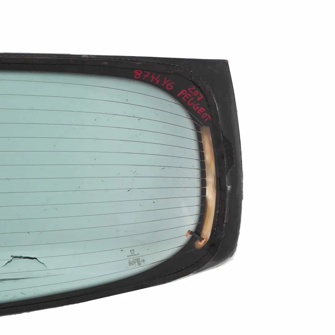 Window Glass Glazing AS2 Glass Panel to Peugeot 207 Hatchback Rear with Part number 8744Y6 Peugeot 207 Hatchback Rear Window Glass Glazing AS2 Glass Panel - SKU 8744Y6 - Part number 8744Y6